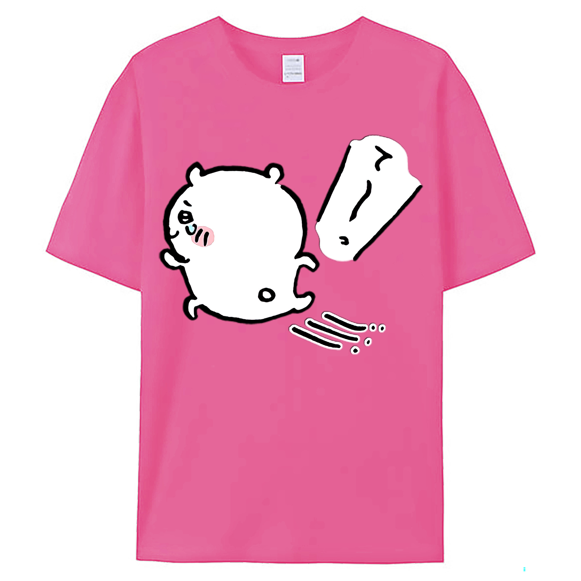 （画像用） ちいかわ ちいかわ Chii-kawa chiikawa レディースカジュアルプリントTシャツ（綿100％）